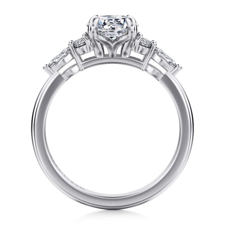 Avah - Platinum Round Diamond Cluster Engagement Ring - 0.26 ct - Shot 2