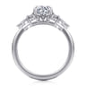 Avah - Platinum Round Diamond Cluster Engagement Ring - 0.26 ct