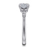 Avah - Platinum Round Diamond Cluster Engagement Ring - 0.26 ct