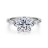 Avah - Platinum Round Diamond Cluster Engagement Ring - 0.28 ct
