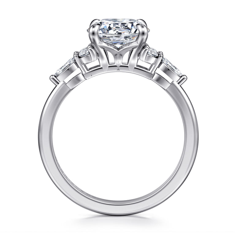 Avah - Platinum Round Diamond Cluster Engagement Ring - 0.28 ct - Shot 2