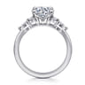 Avah - Platinum Round Diamond Cluster Engagement Ring - 0.28 ct