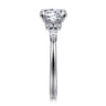 Avah - Platinum Round Diamond Cluster Engagement Ring - 0.28 ct