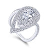 Trinitaria - 14K White Gold Pear Shape Diamond Engagement Ring - 1.21 ct