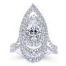 Trinitaria - 14K White Gold Pear Shape Diamond Engagement Ring - 1.21 ct
