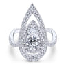 Trinitaria - 14K White Gold Pear Shape Diamond Engagement Ring - 1.21 ct