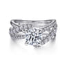 Zaira - 14K White Gold Round Diamond Engagement Ring - 0.75 ct