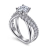 Zaira - 14K White Gold Round Diamond Engagement Ring - 0.75 ct