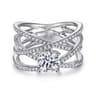 Ronny - 14K White Gold Round Diamond Engagement Ring - 0.55 ct