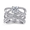Ronny - 14K White Gold Round Diamond Engagement Ring - 0.55 ct