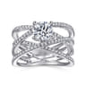 Ronny - 14K White Gold Round Diamond Engagement Ring - 0.55 ct