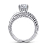 Affection - 14K White Gold Free Form Round Diamond Engagement Ring - 0.57 ct