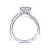 Celestial - 14K White Gold Free Form Round Diamond Engagement Ring - 0.45 ct