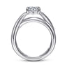 Ursa - 14K White Gold Split Shank Round Diamond Engagement Ring