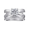 Ursa - 14K White Gold Split Shank Round Diamond Engagement Ring