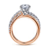 Zaira - 14K White-Rose Gold Pear Shape Free Form Diamond Engagement Ring - 0.75 ct