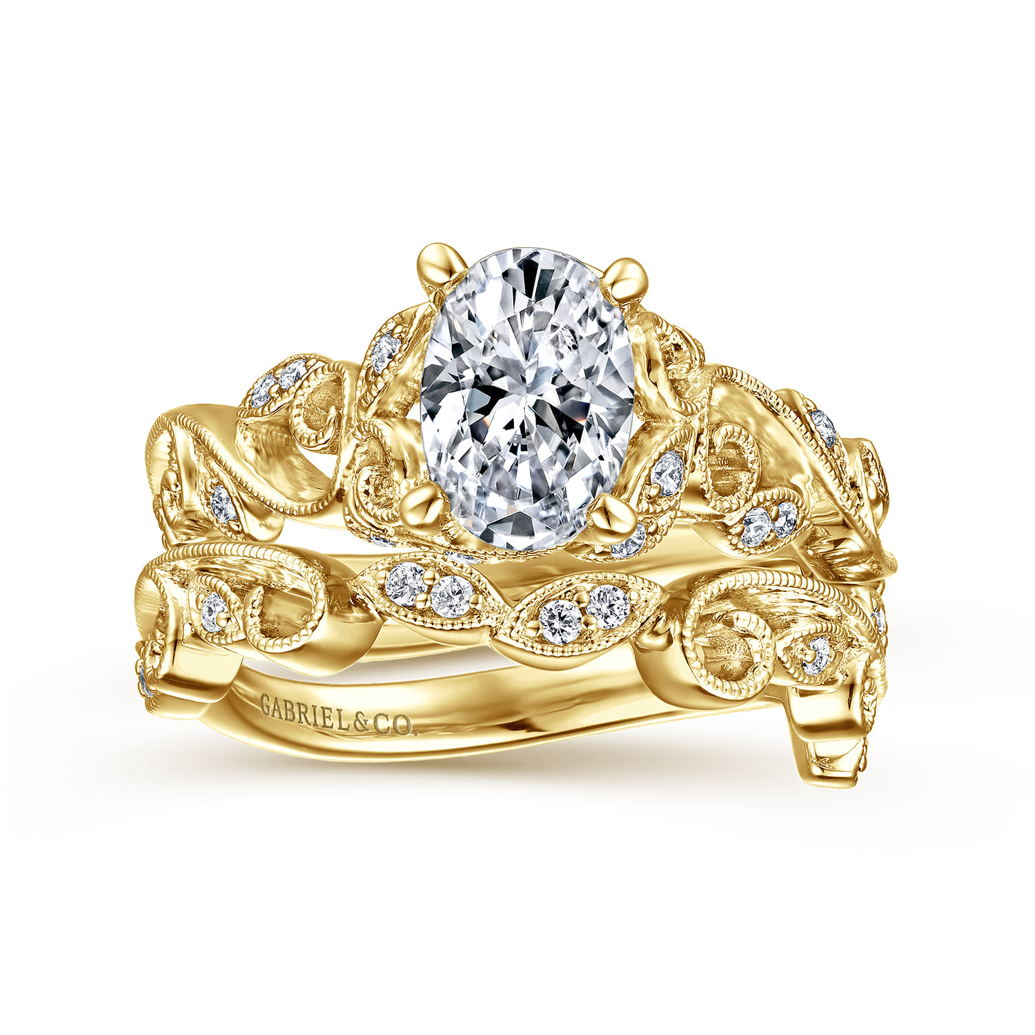 Martedi - 14K Yellow Gold Diamond Engagement Ring - 0.15 ct - Shot 4