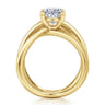 Fabiola - 14K Yellow Gold Split Shank Oval Diamond Engagement Ring