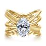 Fabiola - 14K Yellow Gold Split Shank Oval Diamond Engagement Ring