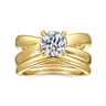 Ursa - 14K Yellow Gold Split Shank Round Diamond Engagement Ring