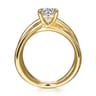 Fabiola - 14K Yellow Gold Split Shank Round Diamond Engagement Ring