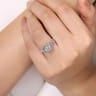 Martedi - Platinum Floral Round Diamond Engagement Ring - 0.15 ct