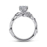 Camelia - Platinum Floral Round Diamond Engagement Ring - 0.18 ct