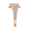 James - 14K Rose Gold Pear Shape Halo Diamond Engagement Ring - 0.89 ct