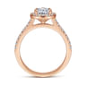 Carly - 14K Rose Gold Pear Shape Halo Diamond Engagement Ring - 0.31 ct