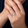 James - 14K Rose Gold Cushion Halo Round Diamond Engagement Ring - 0.78 ct