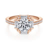 Ryland - 14K Pink Gold Diamond Engagement Ring - 0.62 ct