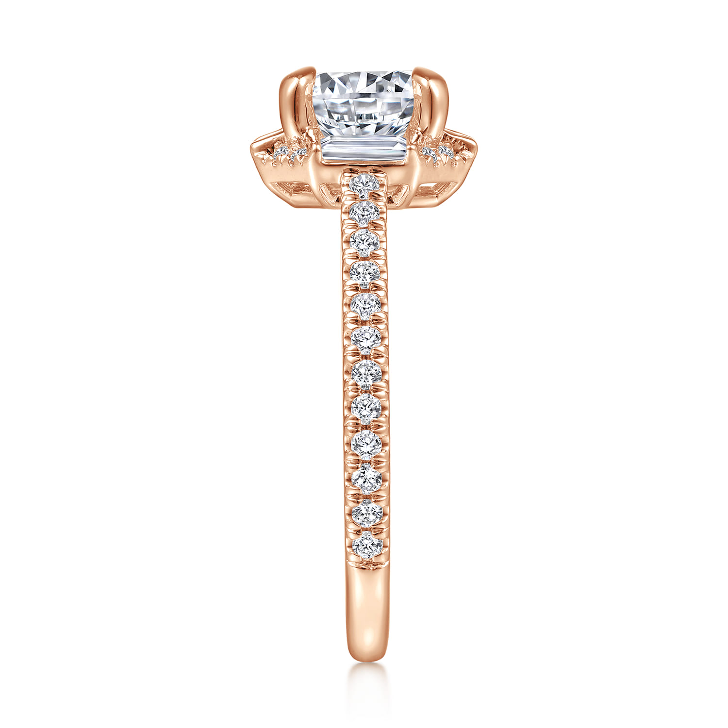 Ryland - 14K Pink Gold Diamond Engagement Ring - 0.62 ct - Shot 5