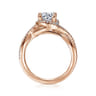 Courtney - 14K Rose Gold Round Halo Diamond Engagement Ring - 0.24 ct