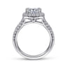 James - 14K White Gold Cushion Halo Diamond Engagement Ring - 0.78 ct