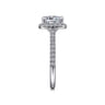 Idina - 14K White Gold Cushion Halo Diamond Engagement Ring - 0.41 ct