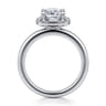 Cammie - 14K White Gold Halo Cushion Diamond Engagement Ring - 0.4 ct