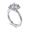 Cammie - 14K White Gold Halo Cushion Diamond Engagement Ring - 0.4 ct