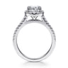Carly - 14K White Gold Cushion Halo Diamond Engagement Ring - 0.32 ct