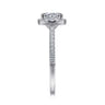 Carly - 14K White Gold Cushion Halo Diamond Engagement Ring - 0.32 ct