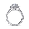 James - 14K White Gold Marquise Shape Halo Diamond Engagement Ring - 0.95 ct