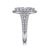 James - 14K White Gold Marquise Shape Halo Diamond Engagement Ring - 0.95 ct