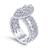 Moore - 14K White Gold Marquise Halo Diamond Engagement Ring - 1.29 ct
