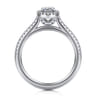 Blossom - 14K White Gold Marquise Shape Halo Diamond Engagement Ring - 0.3 ct