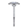 Blossom - 14K White Gold Marquise Shape Halo Diamond Engagement Ring - 0.3 ct