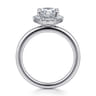 Cammie - 14K White Gold Halo Marquise Shape Diamond Engagement Ring - 0.4 ct