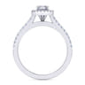Carly - 14K White Gold Marquise Shape Halo Diamond Engagement Ring - 0.27 ct