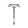 Carly - 14K White Gold Marquise Shape Halo Diamond Engagement Ring - 0.36 ct