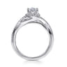 Courtney - 14K White Gold Marquise Halo Diamond Engagement Ring - 0.25 ct