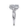 Courtney - 14K White Gold Marquise Halo Diamond Engagement Ring - 0.25 ct
