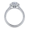 James - 14K White Gold Oval Halo Diamond Engagement Ring - 0.77 ct